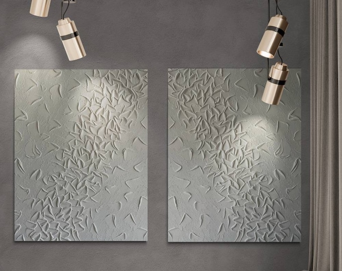 Extra Large 3D Texture Painting Set: Abstract Plaster Wall Art