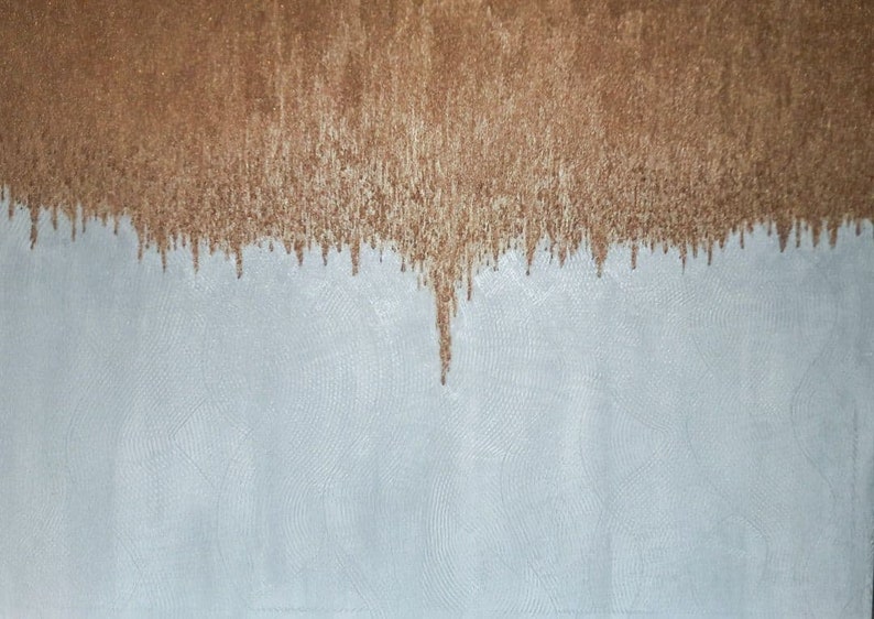 Large Painting White&silver Abstract Gold Glitter Wall Art Etsy