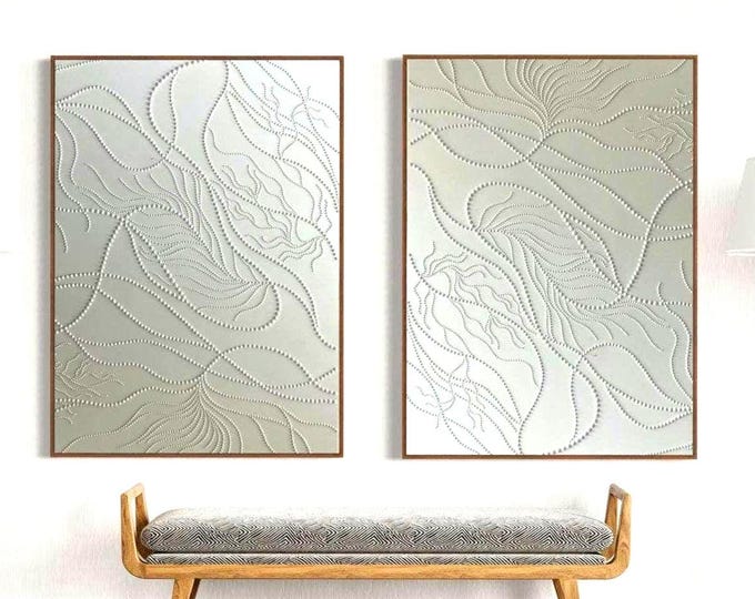 Extra Large 3D Texture Painting Set: Abstract Plaster Wall Art