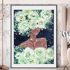 Black art prints, Black art, african american art, african american woman print, black woman art, African original art, black girl magic
