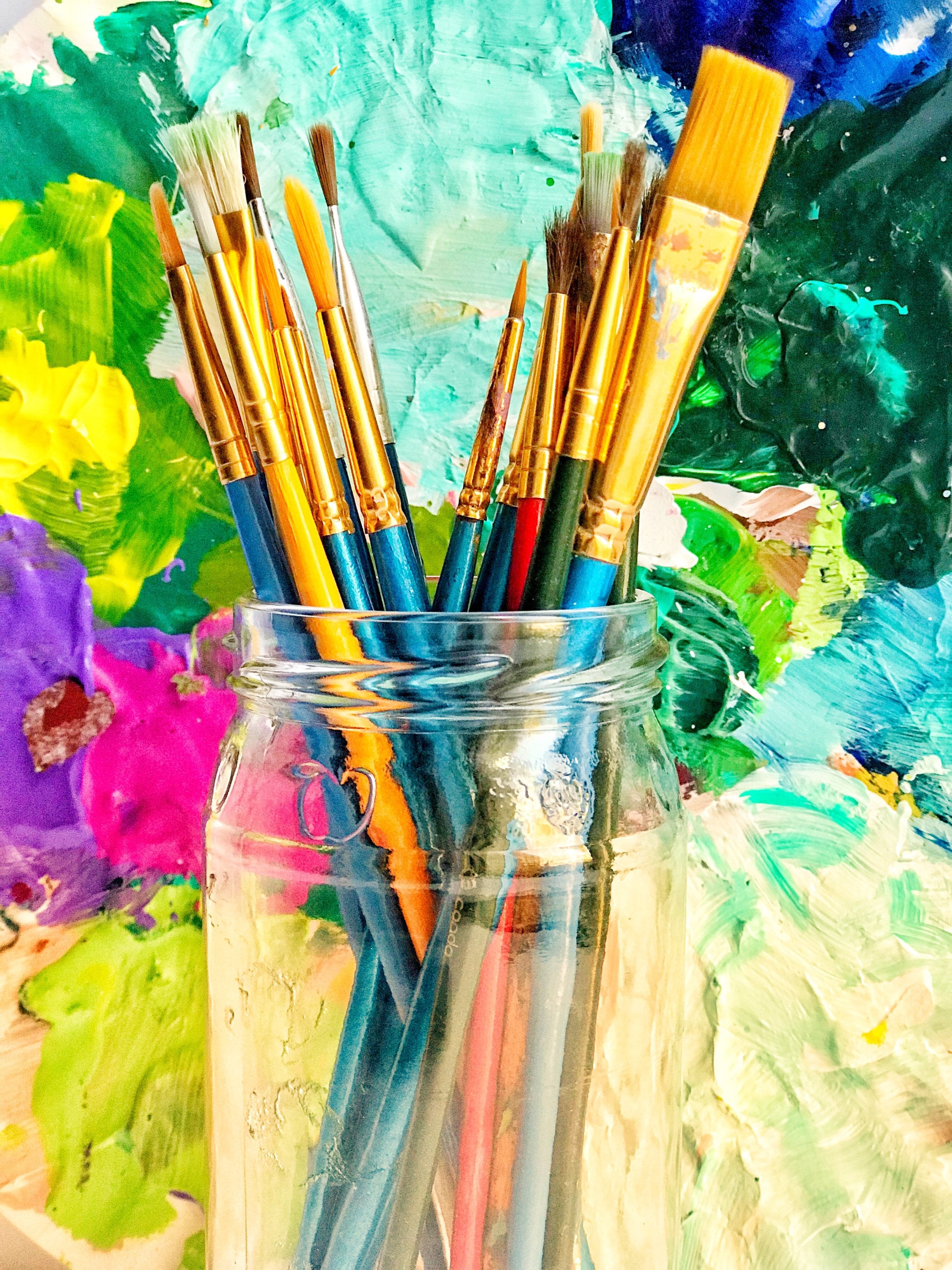 Colorful Abstract Wall Decor, Unique Living Room Decor, Bright Wall Art