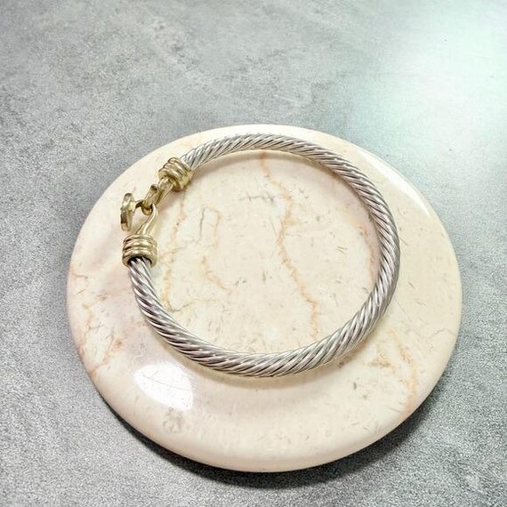 Vintage Stacking Twisted Cable Bangle Bracelet Tw… - image 4