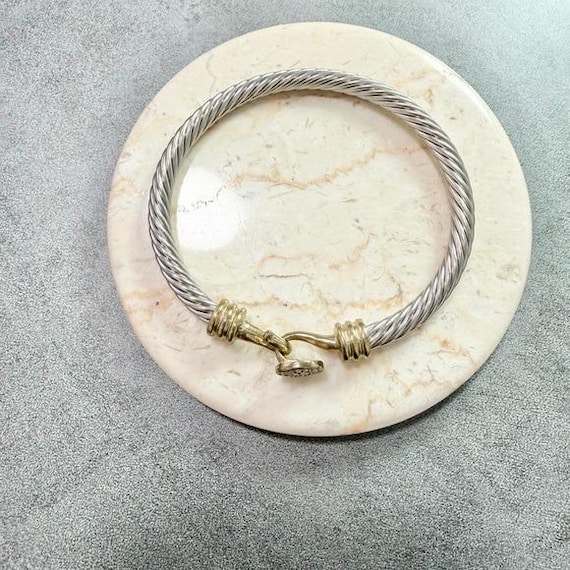 Vintage Stacking Twisted Cable Bangle Bracelet Tw… - image 3