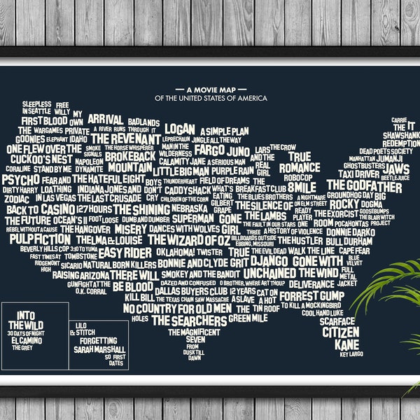 Movie Map of America - Hollywood Films Set Across the United States