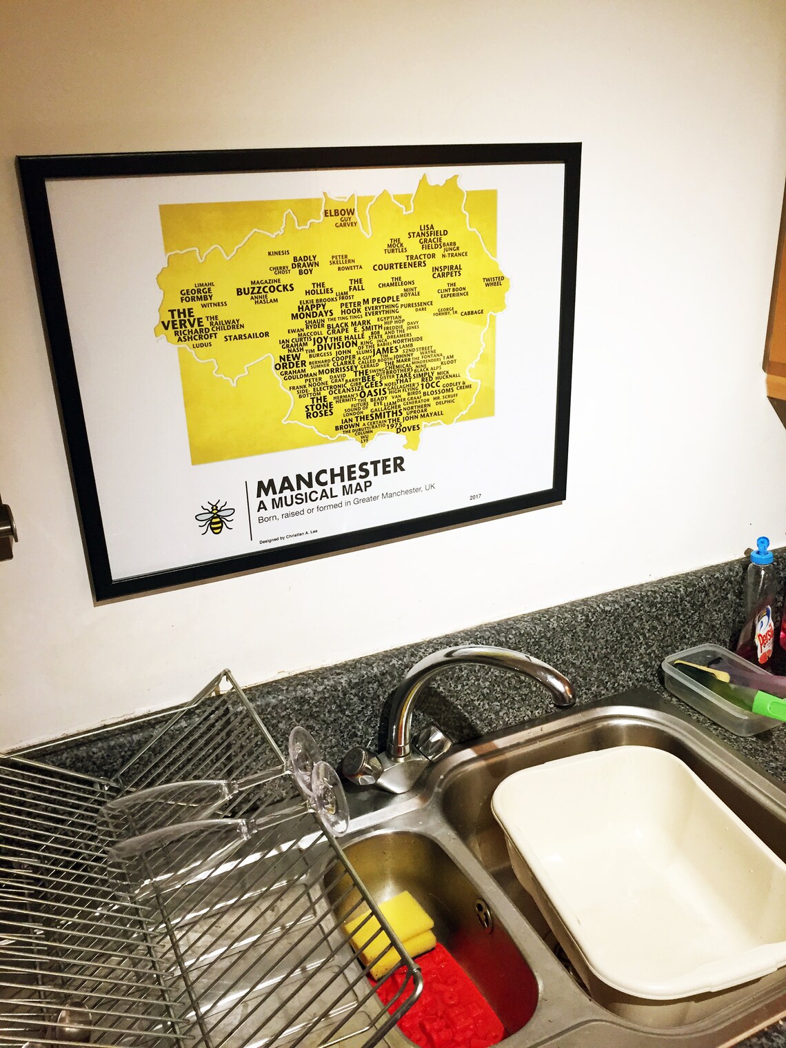 Rock Your Walls With Our Iconic Manchester Music Map Etsy