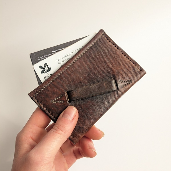 Recycled Saddle Leather Card Holder