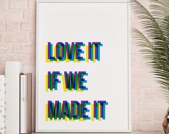 Lámina con la letra de la canción de 1975, cita de Matty Healy, arte colorido para dormitorio (descarga digital)