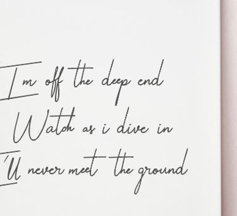 I'm off the deep end watch as I dive in A Star is born Etsy