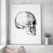 Anatomical Skull Illustration Print, Black and White Wall Art ...
