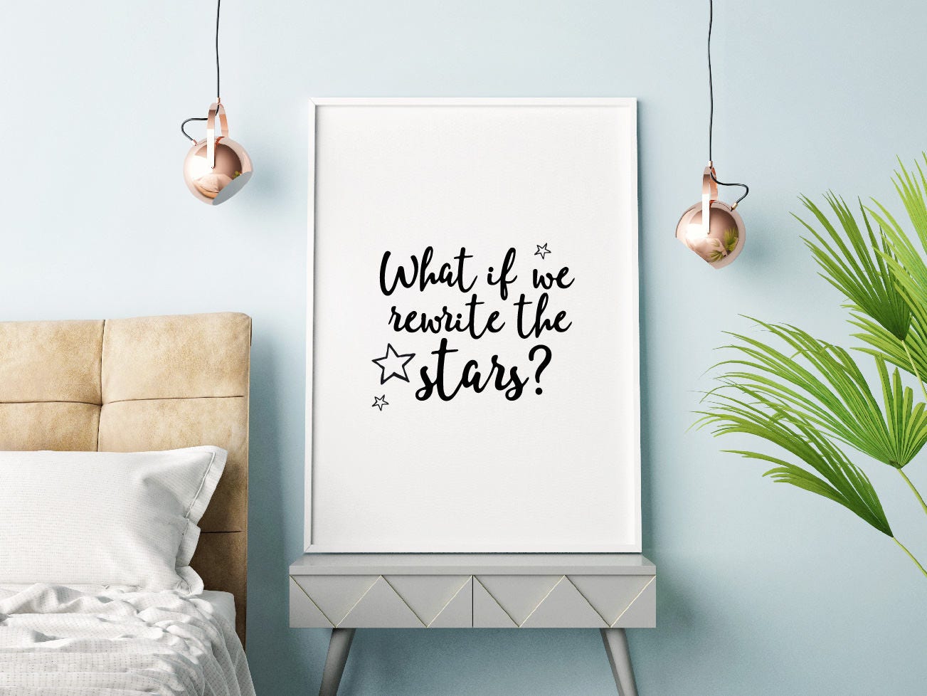 What if we rewrite the stars Quote Print Wall Art Download | Etsy