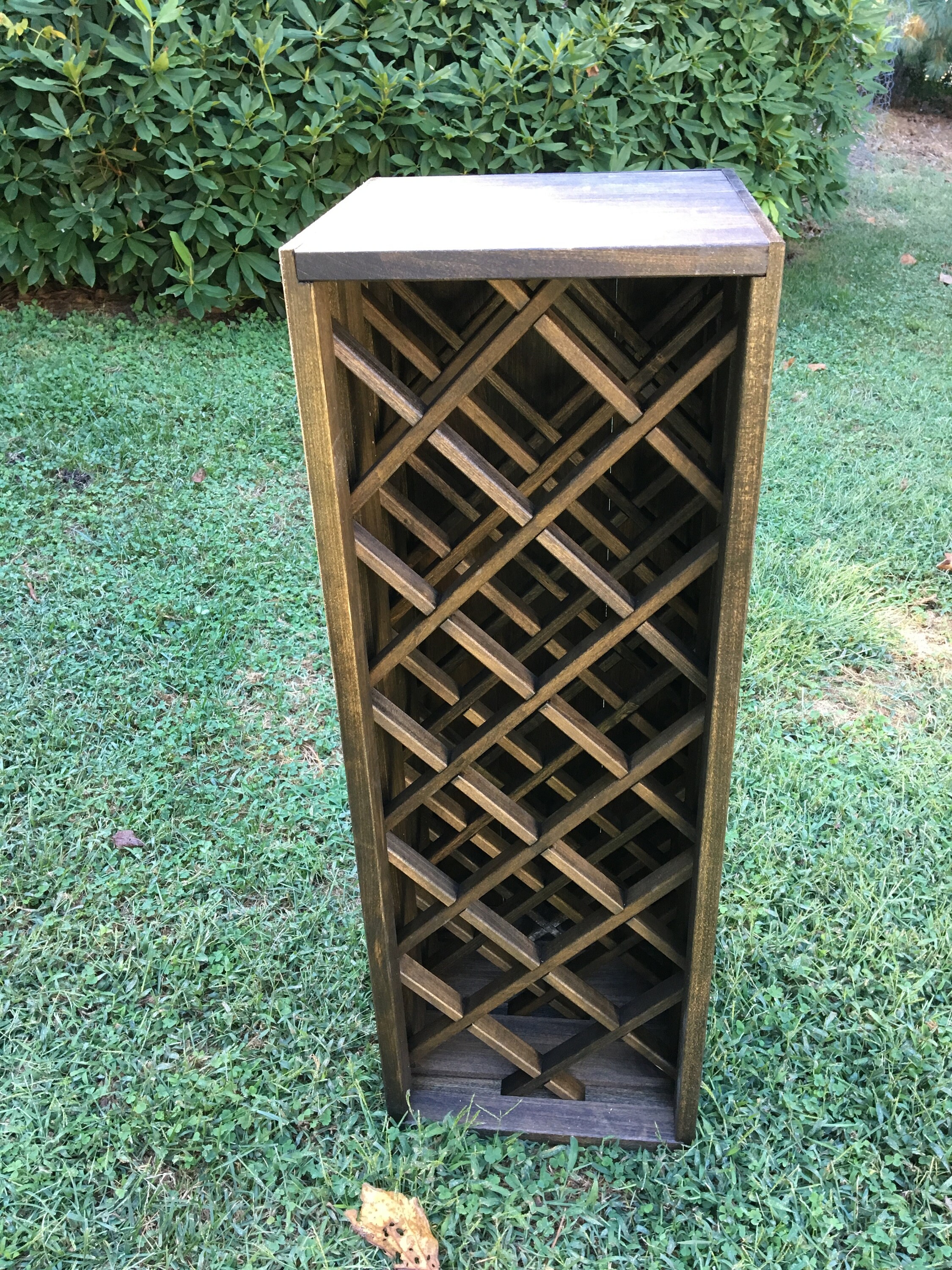 Wood Diamond Lattice Wine Rack insert Style Etsy