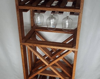 Wood Modular-stacking wine rack in oak