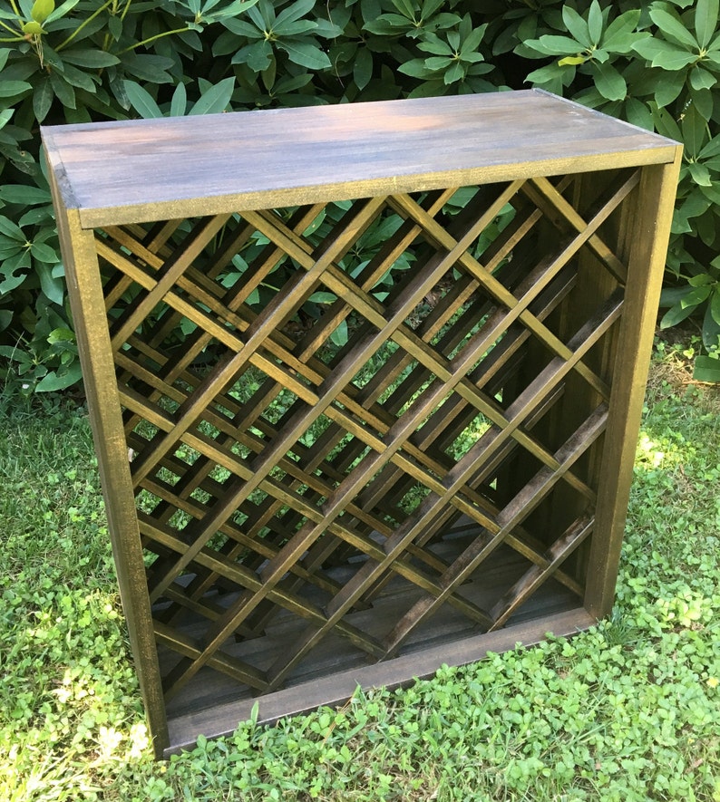 Wood Diamond Lattice Wine Rack insert Style Etsy