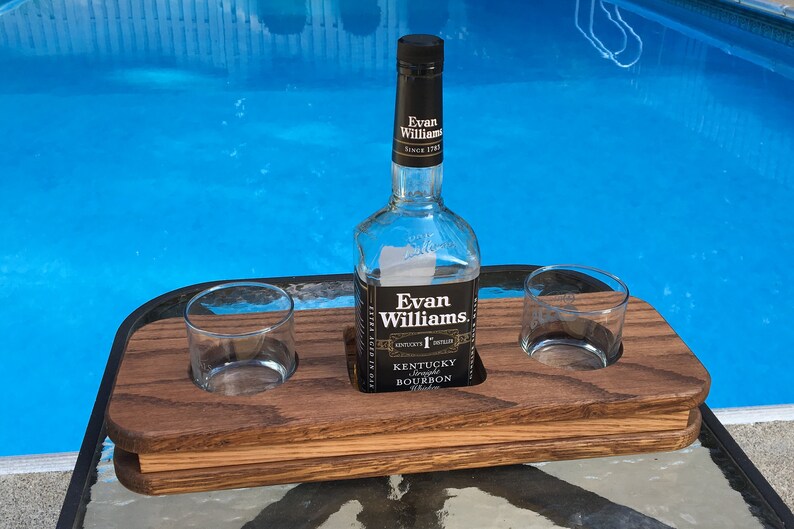 Liquor serving tray square bottle Etsy