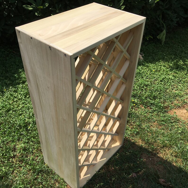 Wood Diamond Lattice Wine Rack insert Style Etsy