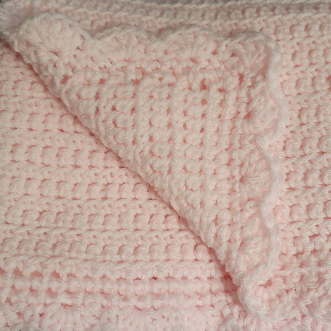 Lightest Pink Baby Blanket, FREE PRIORITY SHIPPING, 40x40, Home From