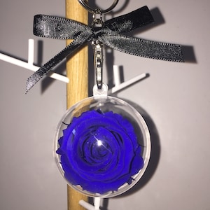 Timeless Rose Keychain - Royal Blue