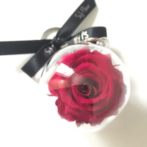 Timeless Rose Keychain - Cerise Pink