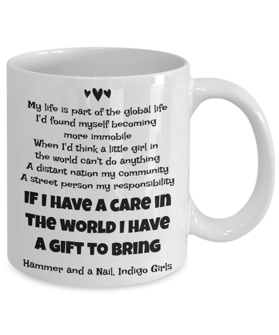 ACTIVIST MUG Indigo Girls Hammer and a Nail Coffee Mug With - Etsy ACTIVIST MUG Indigo Girls Hammer and a Nail Coffee Mug With - Etsy