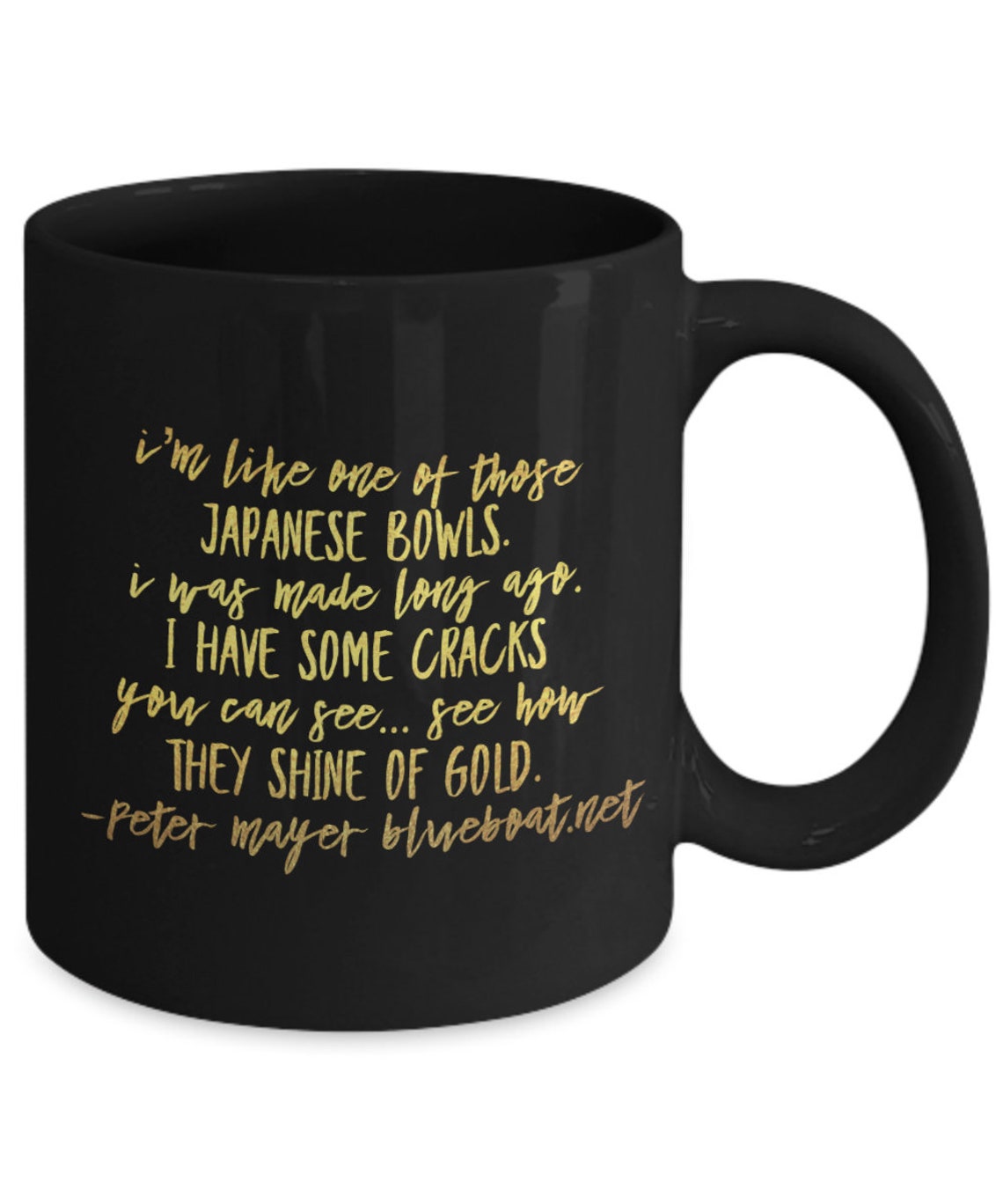 Inspirational Mugs Japanese Bowl Lyrics by Peter Mayer Black Etsy