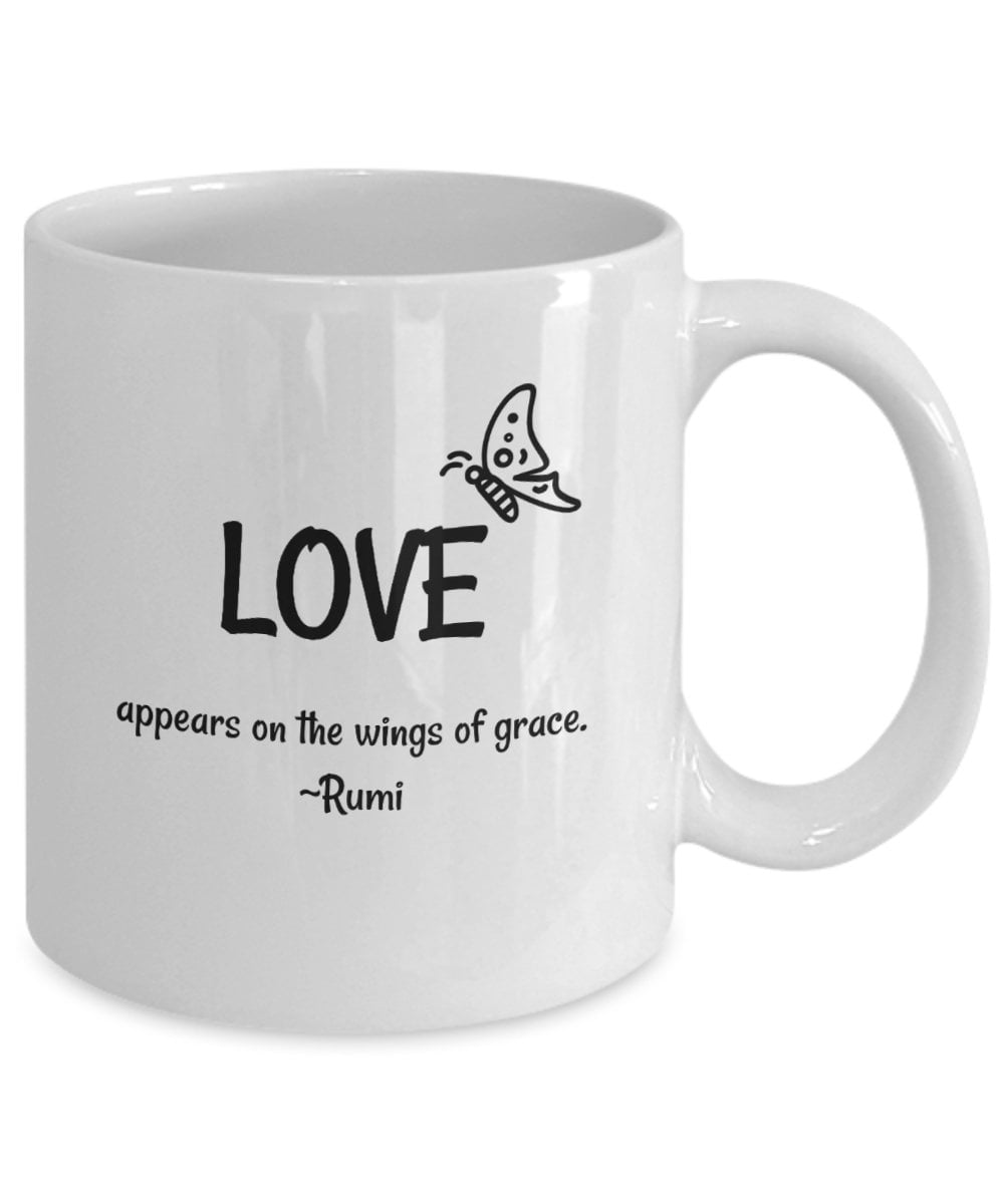 RUMI MUG Mugs With Quotes Rumi Love Appears on the Wings of Grace ...