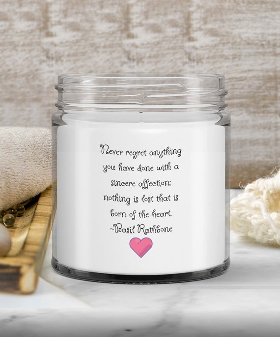 Cadeau De Gentillesse Pas De Regrets Bougie Avec Citation Ne Etsy France Cadeau De Gentillesse Pas De Regrets Bougie Avec Citation Ne Etsy France