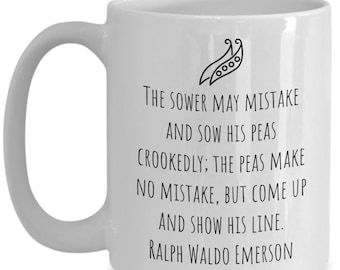 Ralph Waldo Emerson Quote Mug: Inspirational Coffee Cup