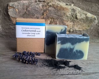 Cedarwood & Lavender Soap, Palm oil free, Cold process soap, Vegan
