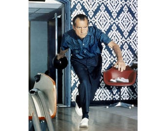 Plakat pionowy Richard Nixon Bowling Premium Matte (S/L)