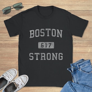 Boston Strong  Retro Graphic Tee Shirt, Funny Sweatshirt, Cool Hoodie, Sizes S-5XL