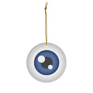 Google Eye Ceramic Christmas Tree Ornament
