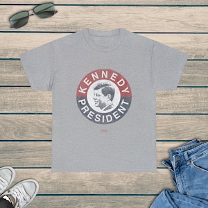 Vintage J.F.K. John F Kennedy 1960 Presidential Campaign T-Shirt