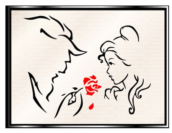 Beauty And The Beast Svg Dxf Png Layered Cut File Cricut Etsy