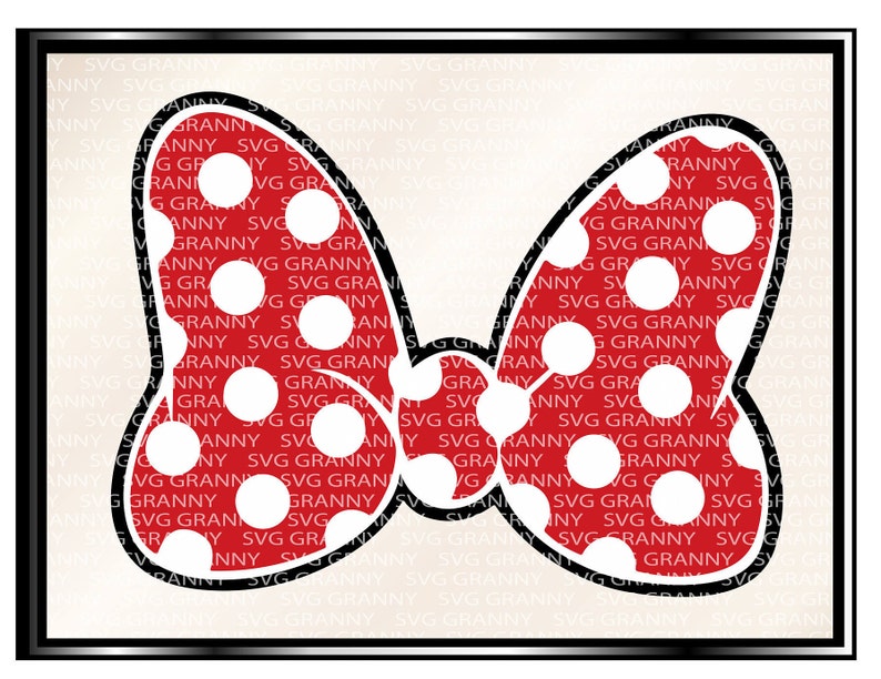 SVG DXF PNG Minnie Mouse Ears Bow Polka Dot Clipart Cut ...