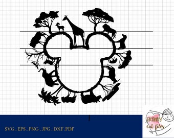 Magical Kingdom SVG, mouse SVG DXF Png Layered Cut File Cricut Designs Silhouette Cameo Party Supply, Vinyl Decal Heat Transfer Iron on