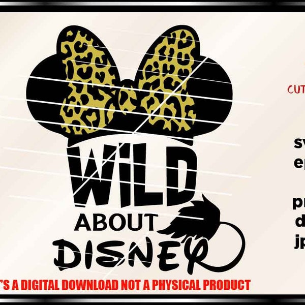 Wild about  mouse, SVG, DXF, Png, Cut File, jpg reverse paper transfer, Cricut Designs, Silhouette Cameo, Vinyl Decal Heat, Iron on