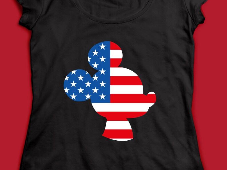 Download Mickey USA mickey united states flag Cut File Cricut ...