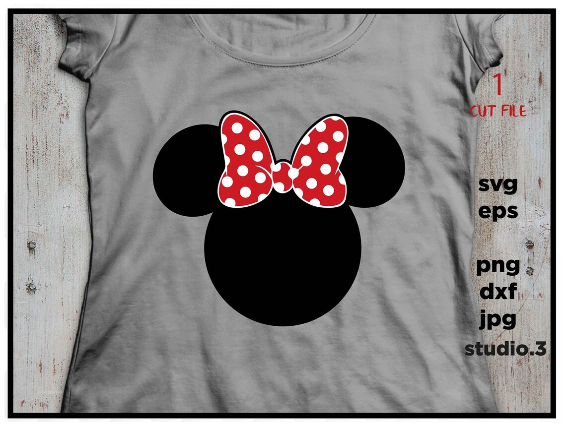 Download Minnie mouse SVG DXF Png Layered Cut File Cricut Designs ...