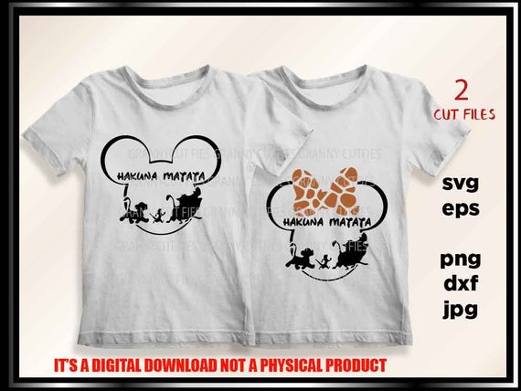 Hakuna Matata Svg Matching Shirts Mouse 