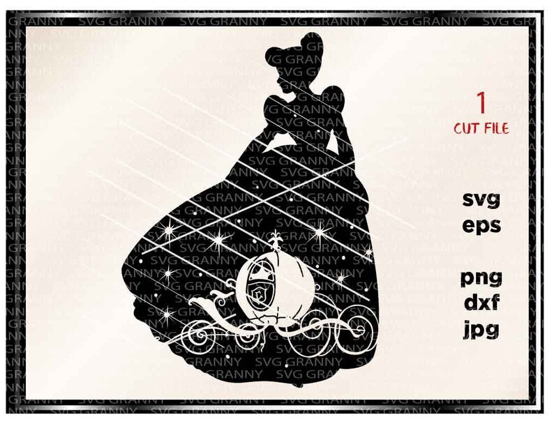 Download Cinderella golden carriage disney svg Png Layered Cut | Etsy