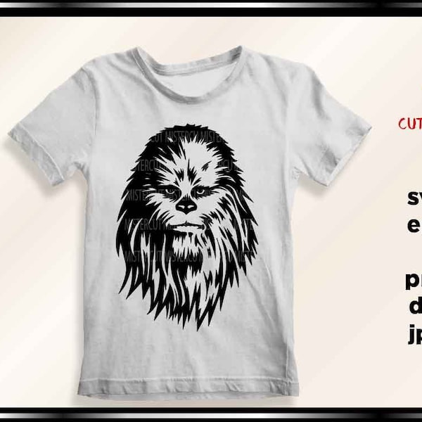 Wars svg, chewbacca,  Trip svg, Dxf, Png, Jpg reverse,  t shirt DIY, world svg, chewbacca svg