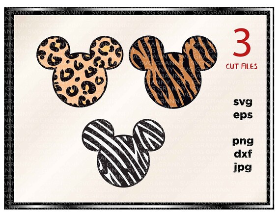 Mickey Animalier Mickey Mouse Svg Mickey Zebra Svg Mickey Etsy