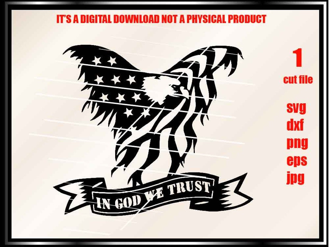 In God We Trust SVG, SVG DXF Png Layered Cut File Cricut Designs ...