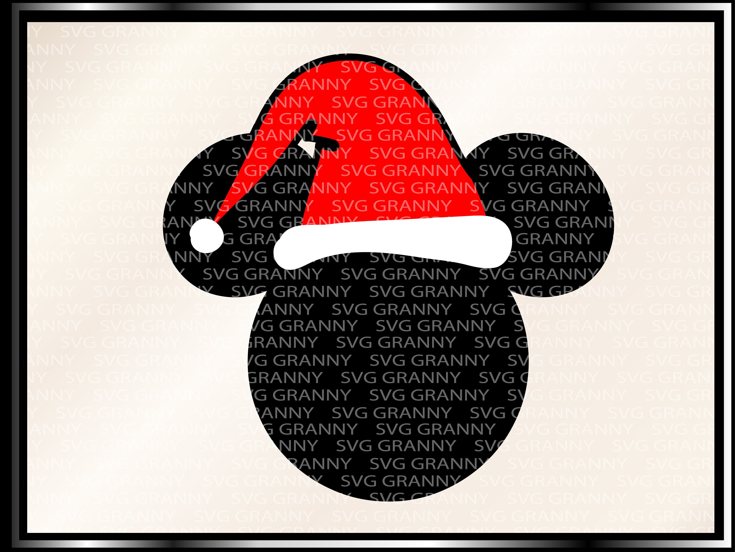 Download Mickey santa santa hat svg Png Layered Cut File Cricut | Etsy