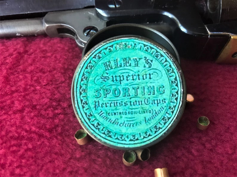 Colt Blackpowder Eley Brothers Percussion Cap Tin Vintage Hunting Sporting Goods Colt Blackpowder Eley Brothers Percussion Cap Tin Vintage Hunting Sporting Goods