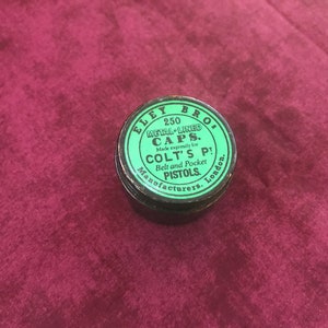 Colt Percussion Cap Tin/Empty - Japanned Finish