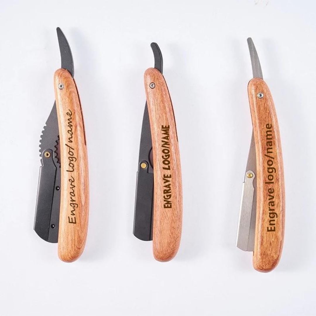 Personalized Rosewood Handle Straight Razor, Barber Shaving Tool - Etsy