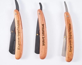 Personalized Handmade Red Wood Handle Razor Old Style Men Beard Shaving Tool safety Razor straight razor barber razor