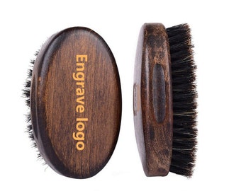 Customize Logo-Vintage Style Boar Bristle Brush For Men Beard Care Brush Hair brush Makeup Grooming