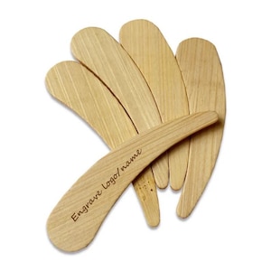 Personalized Customize Logo-Bamboo brush makeup sticks digging spoons grooming tool SPA massage tool Beauty Makeup Cosmetics Makeup Tools